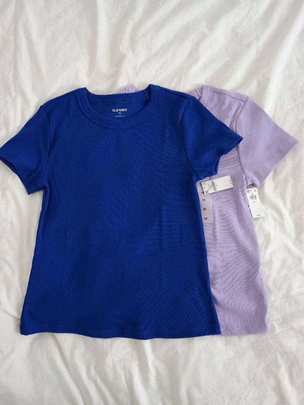 Old Navy Blue and Purple Snug Crop T Shirts